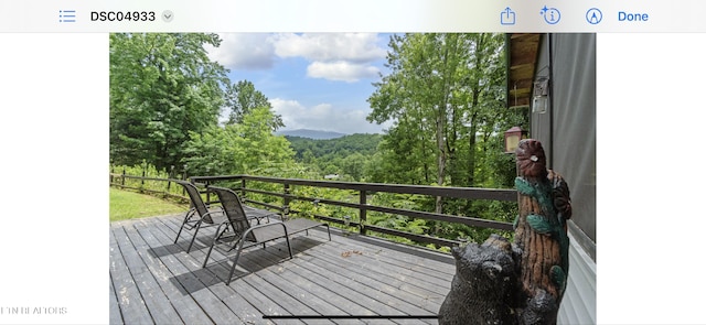 149 Giles Rd, Cosby, TN 37722 - wooden deck with a view of trees
