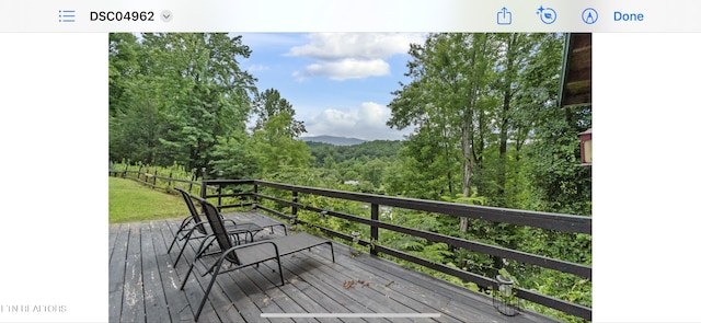 149 Giles Rd, Cosby, TN 37722 - wooden terrace with a view of trees