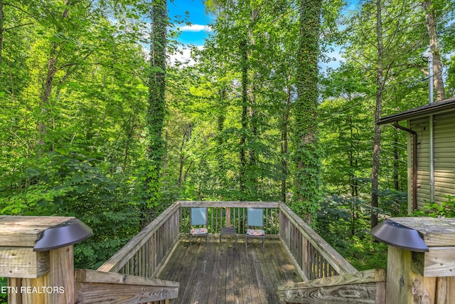 432 W Loop Rd, Gatlinburg, TN 37738 - wooden deck with a forest view