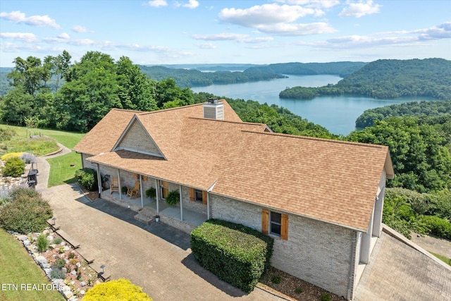 61 Brim Ln, Hilham, TN 38568 - aerial view of property and surrounding area featuring a water and mountain view and a forest