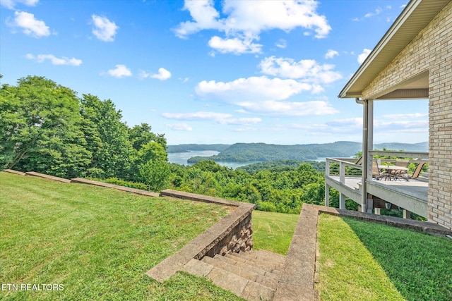 61 Brim Ln, Hilham, TN 38568 - view of green lawn featuring a water and mountain view