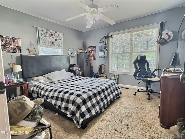 1292 Martin Ln, Lafollette, TN 37766 - bedroom with carpet floors and a ceiling fan