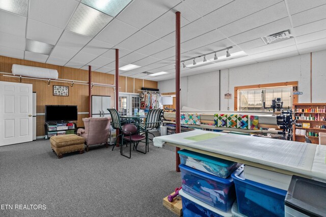108 Skyline Dr, Dandridge, TN 37725 - miscellaneous room with wood walls and carpet