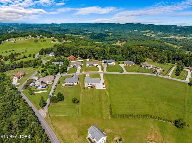108 Skyline Dr, Dandridge, TN 37725 - aerial view of property and surrounding area with a mountainous background