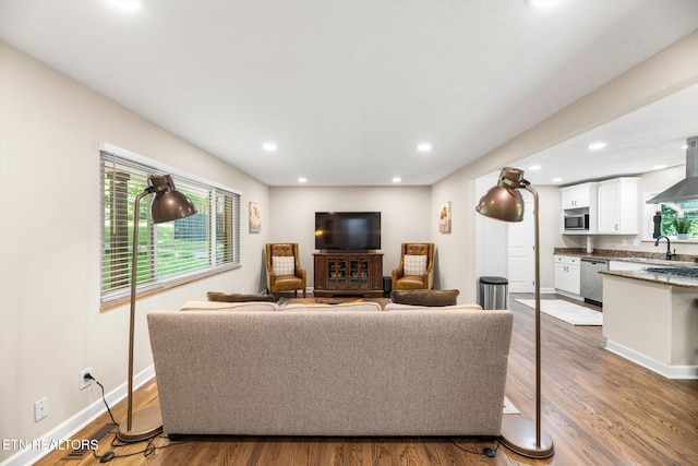 313 Hardwicke Dr, Knoxville, TN 37923 - living area featuring healthy amount of natural light, wood finished floors, and recessed lighting