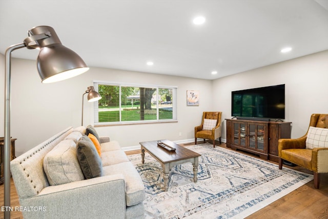 313 Hardwicke Dr, Knoxville, TN 37923 - living area with wood finished floors and recessed lighting