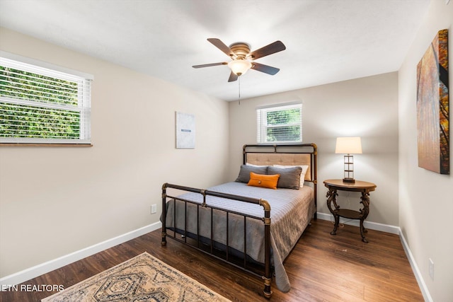313 Hardwicke Dr, Knoxville, TN 37923 - bedroom with wood finished floors, electric panel, and ceiling fan