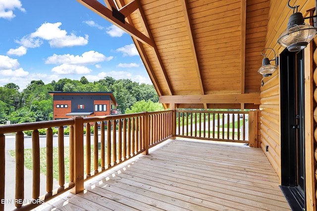1144 Sanctuary Shores Way, Sevierville, TN 37876 - wooden terrace featuring view of scattered trees