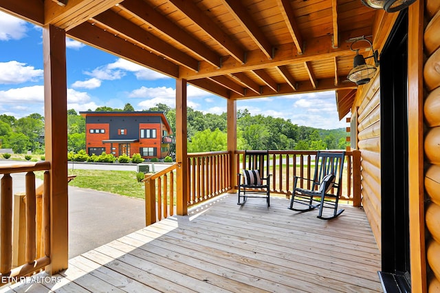 1144 Sanctuary Shores Way, Sevierville, TN 37876 - wooden terrace with view of scattered trees