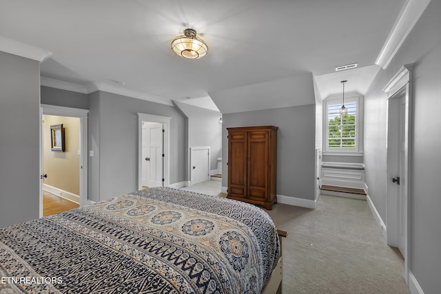 12706 Highwick Cir, Knoxville, TN 37934 - bedroom with crown molding and light carpet