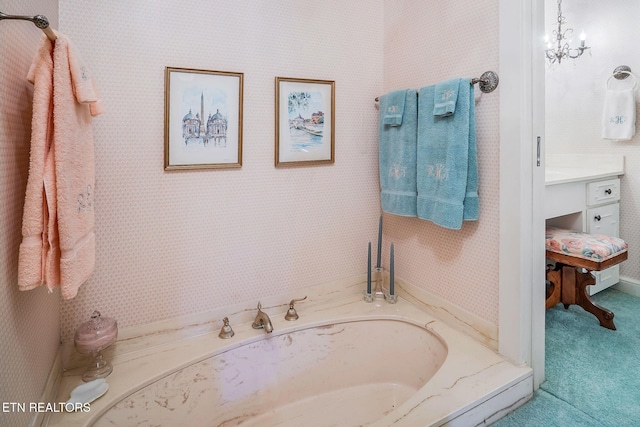 105 N Church St, Sparta, TN 38583 - bathroom with a garden tub and vanity