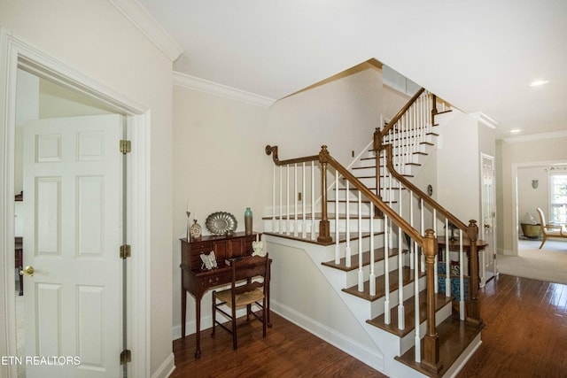 275 Fordham Way, Knoxville, TN 37934 - stairway featuring ornamental molding and wood finished floors