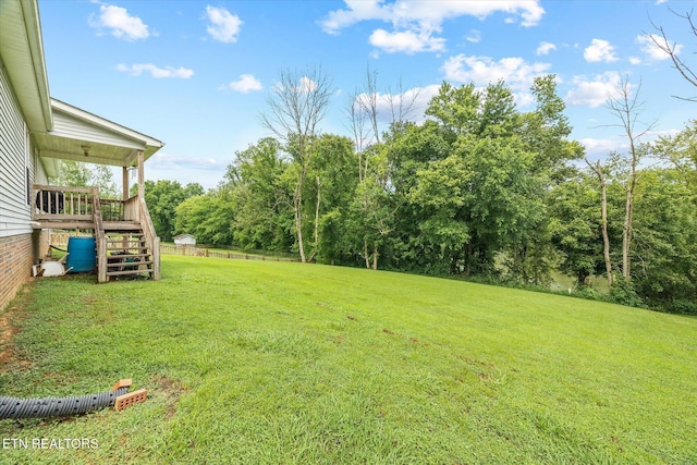 454 Boyd St, Celina, TN 38551 - view of grassy yard with stairway