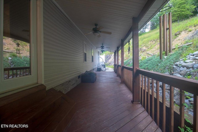 2953 US Highway 119, Pineville, KY 40977 - wooden terrace featuring a ceiling fan