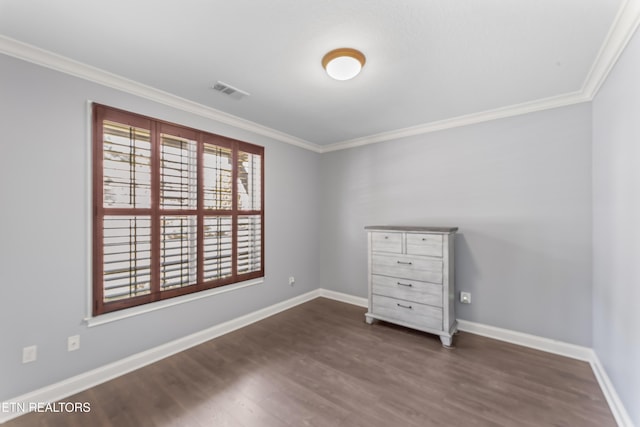 1273 Bishops View Ln, Knoxville, TN 37932 - empty room with crown molding and dark wood finished floors