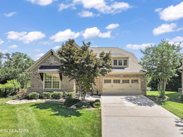 1273 Bishops View Ln, Knoxville, TN 37932 - view of front of property with concrete driveway, brick siding, and a garage