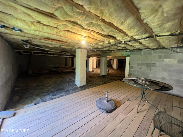 1273 Bishops View Ln, Knoxville, TN 37932 - basement with concrete block wall