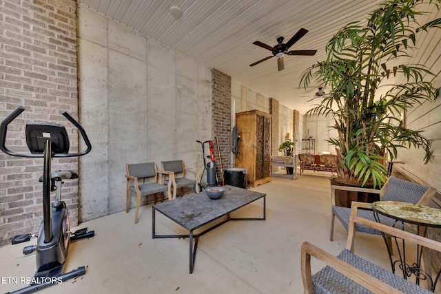 2570 NE Spring Creek Dr, Cleveland, TN 37311 - view of patio with ceiling fan