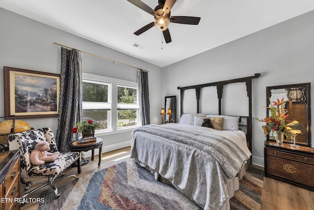 2570 NE Spring Creek Dr, Cleveland, TN 37311 - bedroom featuring wood finished floors and ceiling fan