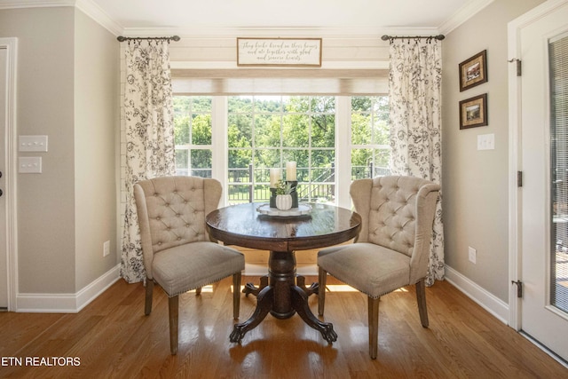 9436 Naff Rd, Heiskell, TN 37754 - dining space with crown molding and wood finished floors