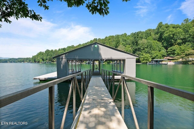 2270 Cove Pointe Rd, Lafollette, TN 37766 - dock area featuring a water view and a view of trees