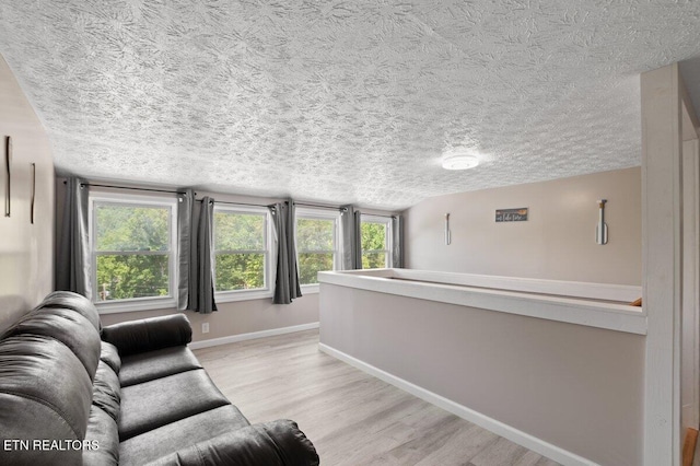 2270 Cove Pointe Rd, Lafollette, TN 37766 - living area featuring a textured ceiling and wood finished floors