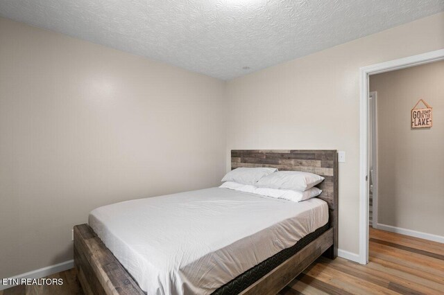 2270 Cove Pointe Rd, Lafollette, TN 37766 - bedroom featuring wood finished floors and a textured ceiling