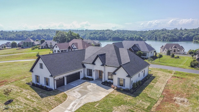 256 Watercrest Dr, Vonore, TN 37885 - aerial view of property and surrounding area with a nearby body of water and a heavily wooded area