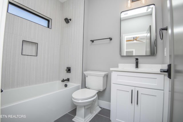 256 Watercrest Dr, Vonore, TN 37885 - bathroom with tile patterned flooring, vanity, and shower / tub combination