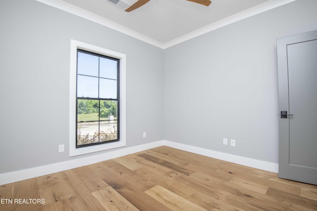 256 Watercrest Dr, Vonore, TN 37885 - spare room featuring wood finished floors, crown molding, and a ceiling fan