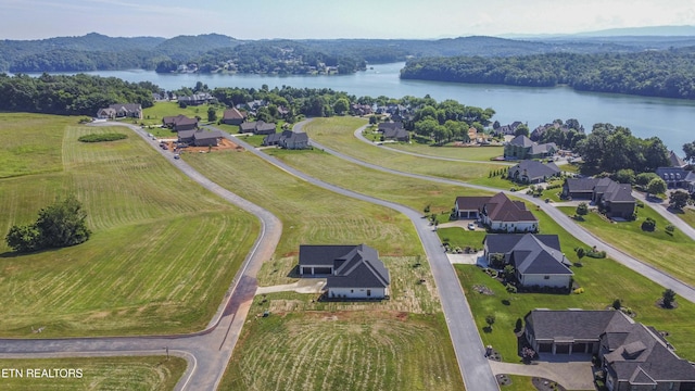 256 Watercrest Dr, Vonore, TN 37885 - aerial overview of property's location with a water and mountain view and a forest