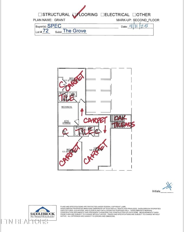 1128 Branch Hook Rd, Knoxville, TN 37934 - view of property floor plan