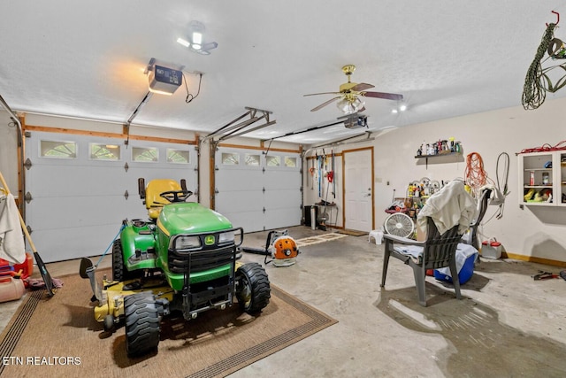133 Rolling Hls, Rutledge, TN 37861 - garage featuring a garage door opener and a ceiling fan