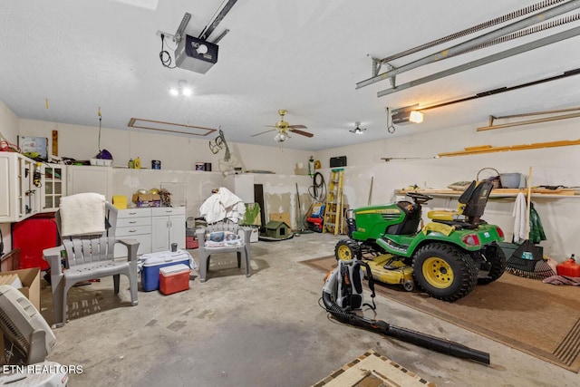 133 Rolling Hls, Rutledge, TN 37861 - garage with a garage door opener and a ceiling fan