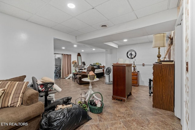 133 Rolling Hls, Rutledge, TN 37861 - living area with a drop ceiling and recessed lighting
