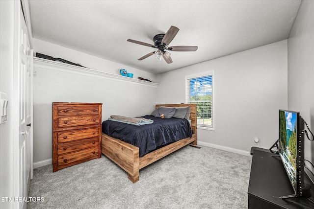 1036 Circle Dr, Jamestown, TN 38556 - carpeted bedroom with baseboards and a ceiling fan