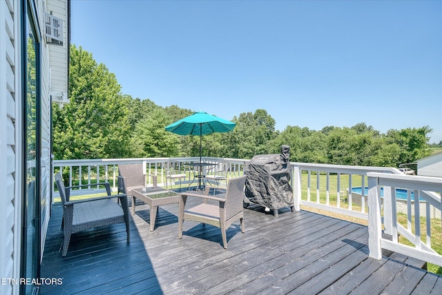 1036 Circle Dr, Jamestown, TN 38556 - wooden terrace with outdoor dining space