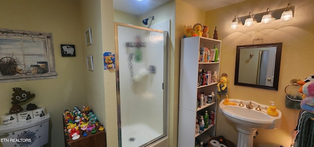 191 Ashley Ln, Oneida, TN 37841 - full bathroom with a shower stall and a sink