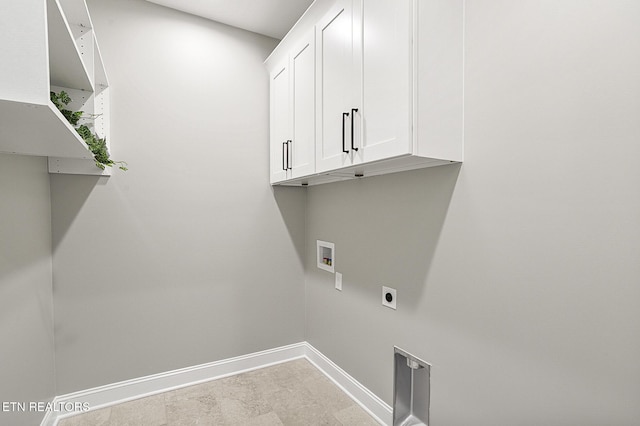7245 Deville Way, Powell, TN 37849 - washroom featuring electric dryer hookup, hookup for a washing machine, and cabinet space