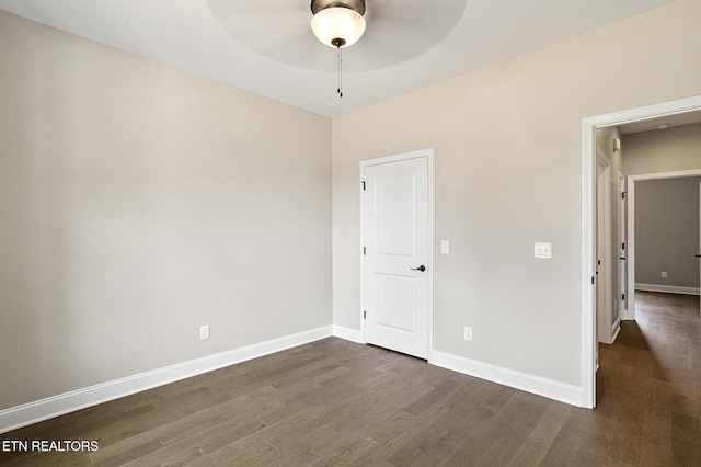 7245 Deville Way, Powell, TN 37849 - spare room with a ceiling fan and dark wood-style floors