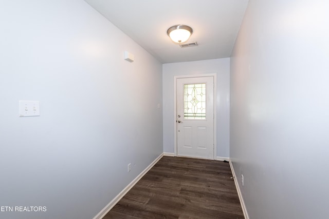 1032 Willow Creek Cir, Maryville, TN 37804 - doorway to outside featuring dark wood-style flooring and baseboards