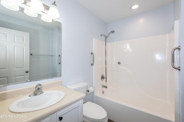 1032 Willow Creek Cir, Maryville, TN 37804 - full bath with vanity, shower / bathtub combination, and recessed lighting