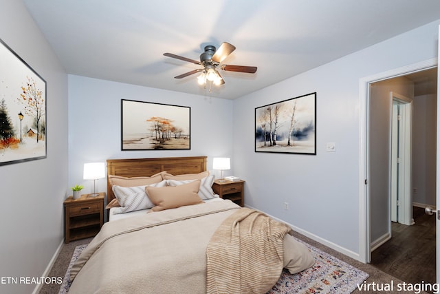 1032 Willow Creek Cir, Maryville, TN 37804 - bedroom with baseboards and ceiling fan