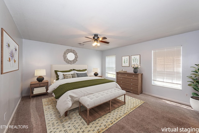 1032 Willow Creek Cir, Maryville, TN 37804 - carpeted bedroom featuring baseboards and a ceiling fan