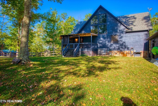 224 Eagle Blf, Jamestown, TN 38556 - back of house with a deck and a shingled roof