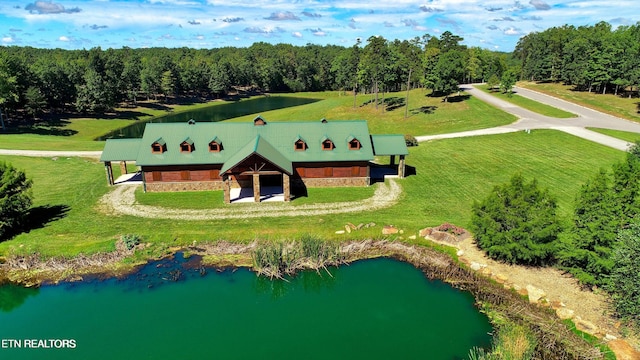 224 Eagle Blf, Jamestown, TN 38556 - view from above of property with a nearby body of water and a heavily wooded area