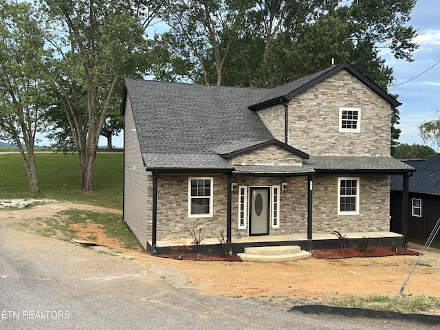 901 Kyle St, Lafollette, TN 37766 - view of front of property featuring stone siding and a shingled roof