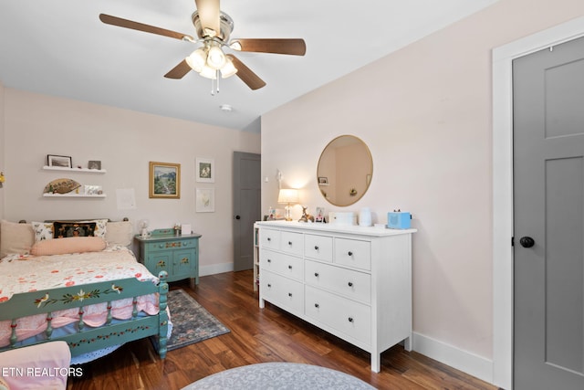 1521 Aldenwood Ln, Knoxville, TN 37919 - bedroom with dark wood finished floors and ceiling fan