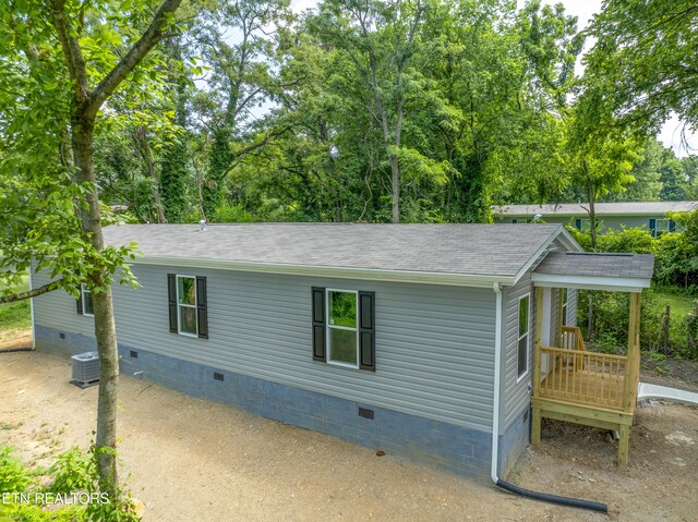 417 Cain Ave, Morristown, TN 37813 - view of property exterior featuring crawl space and a shingled roof