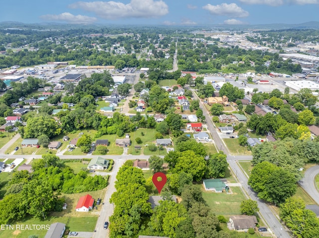 417 Cain Ave, Morristown, TN 37813 - aerial overview of property's location with nearby suburban area